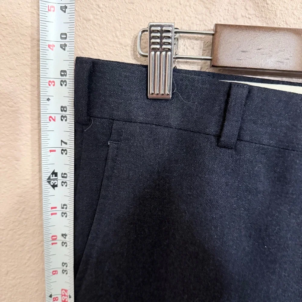 John Alexander Mens Dark Navy 100% Pure Wool Flat Front Pants Made in USA 32x28